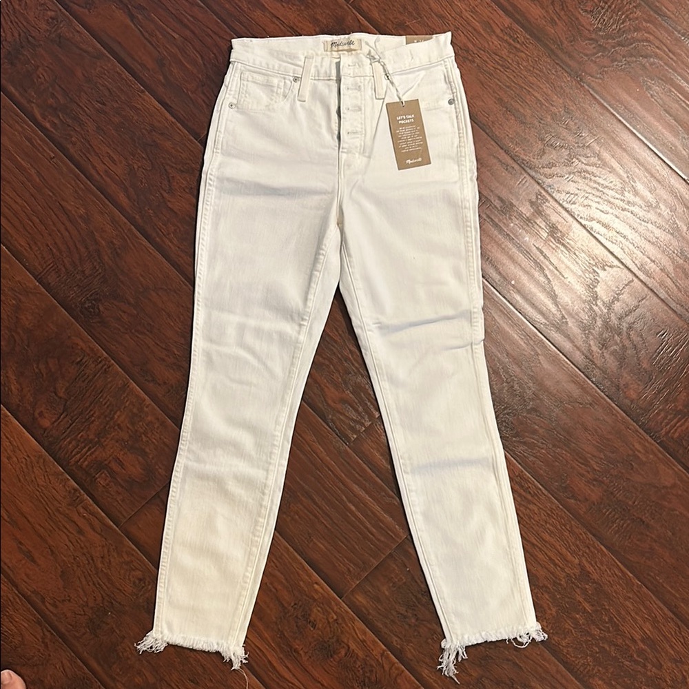 Madewell Women's White High-Waisted Jeans